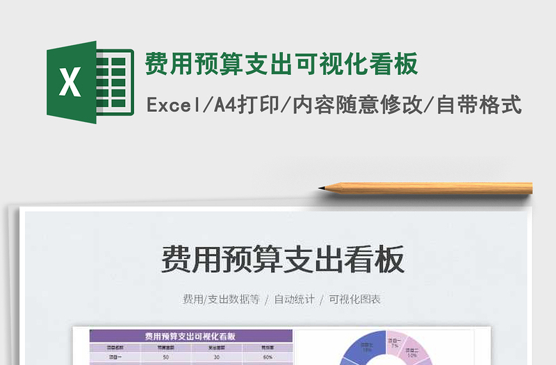 2025费用预算支出可视化看板免费下载