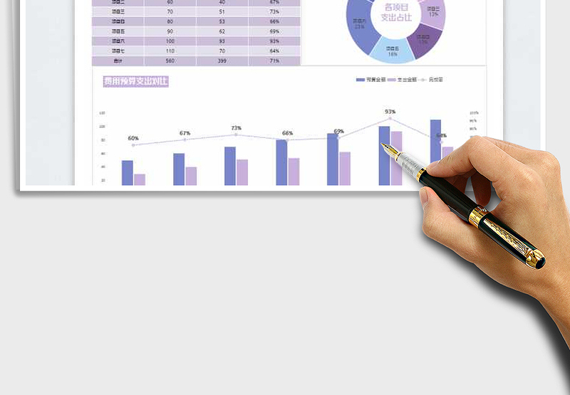 2025费用预算支出可视化看板免费下载