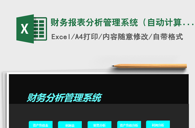 2024年财务报表分析管理系统（自动计算）