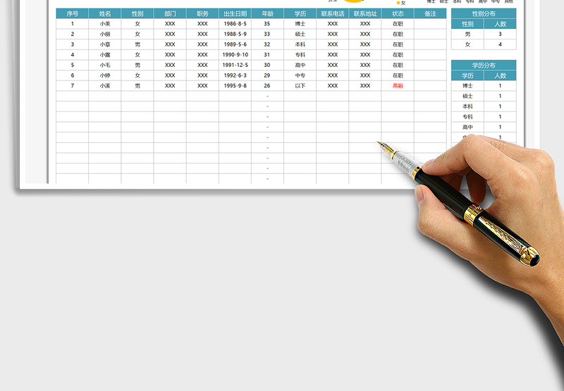 2025人事信息登记表免费下载