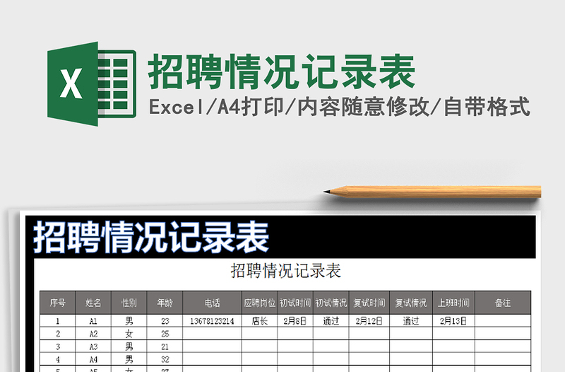 2025年招聘情况记录表