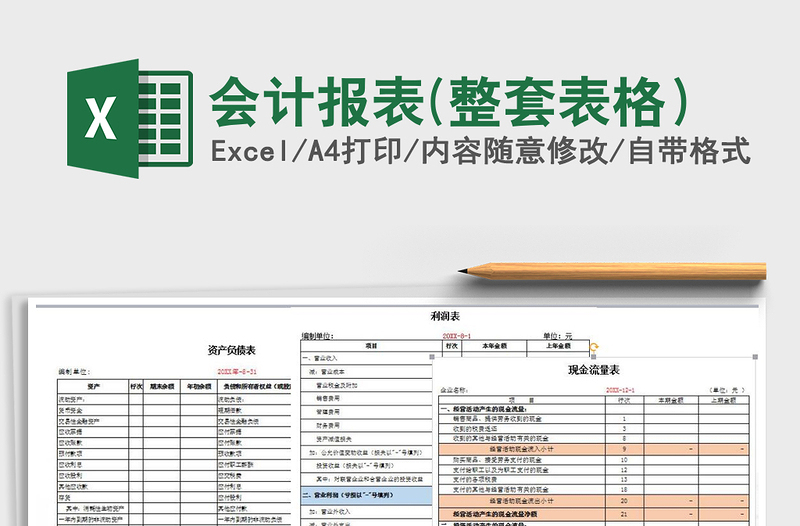 2025年会计报表(整套表格）