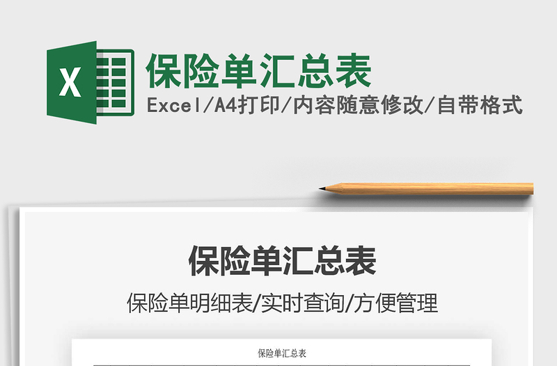 2025年保险单汇总表