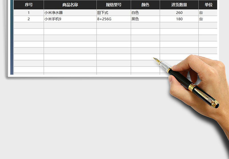 2025年仓库进货明细统计表