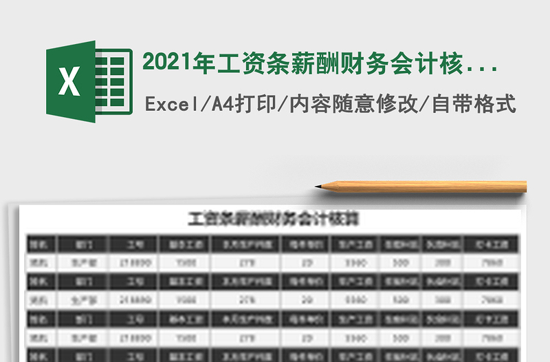 2025年工资条薪酬财务会计核算