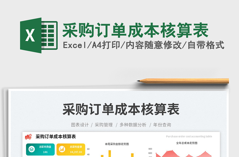 2025采购订单成本核算表免费下载