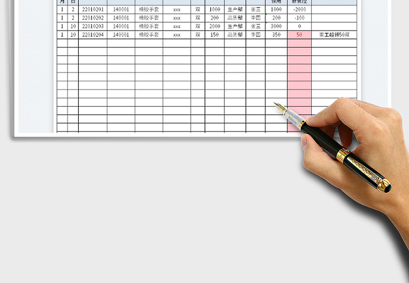 2025耗材领用管理表免费下载