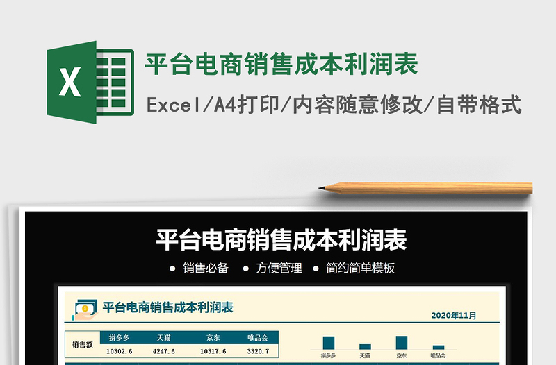 2024年平台电商销售成本利润表