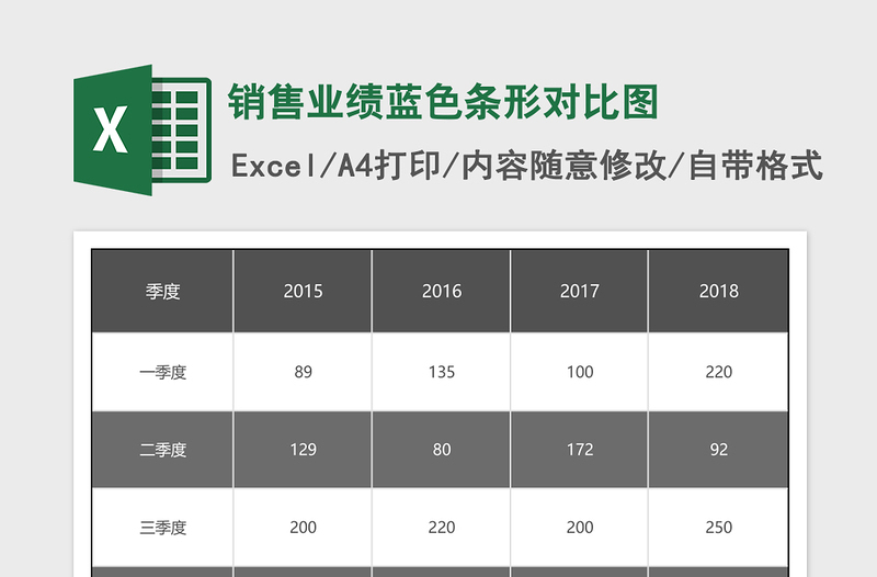 2025销售业绩蓝色条形对比图