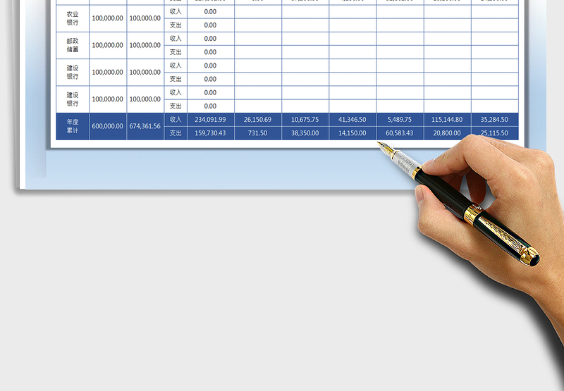 2025年财务报表-资金收支报表