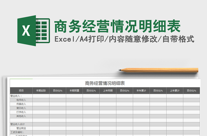 2025年商务经营情况明细表
