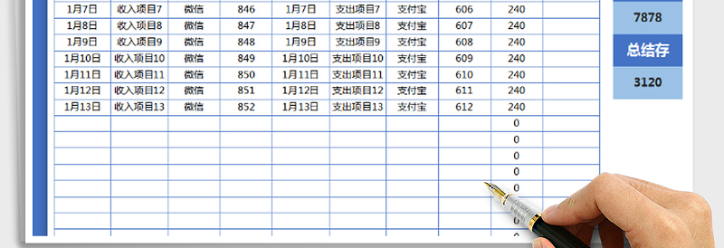 2025年收支表-日记账-全自动
