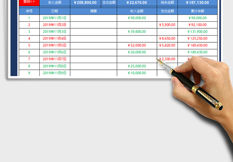 2025年财务分析表-收支月汇总