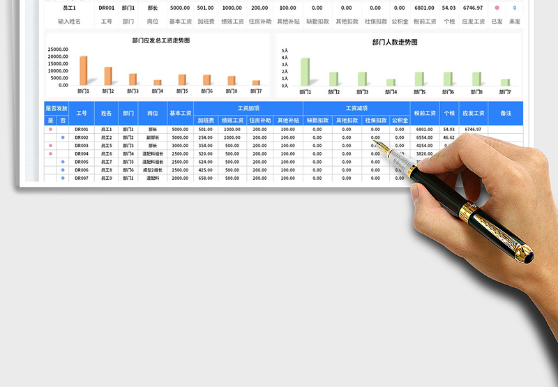 2025员工工资表-员工工资查询