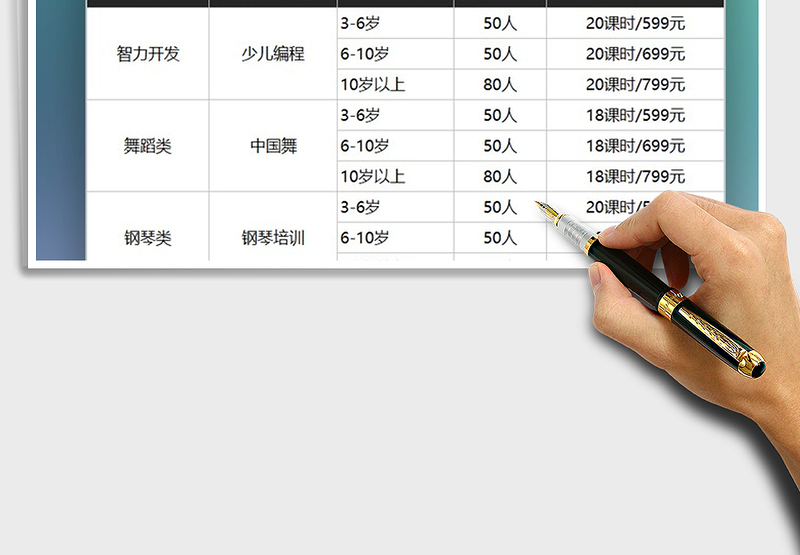 2025年培训机构招生课程安排表