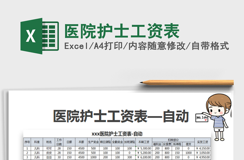 2025年医院护士工资表