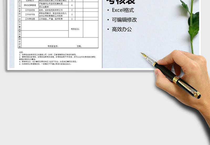 2025年中层管理人员绩效考核表