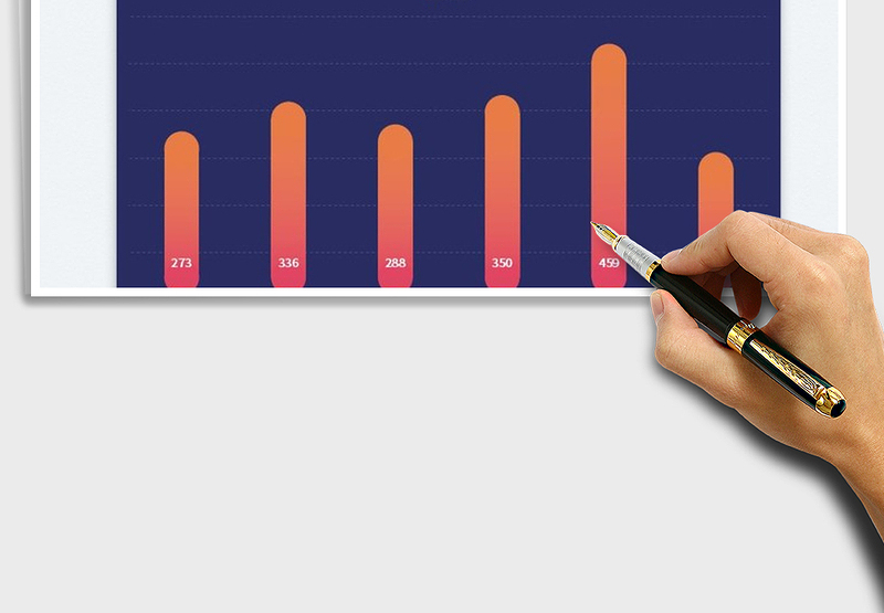 2025各业务员业绩对比圆角柱状图免费下载