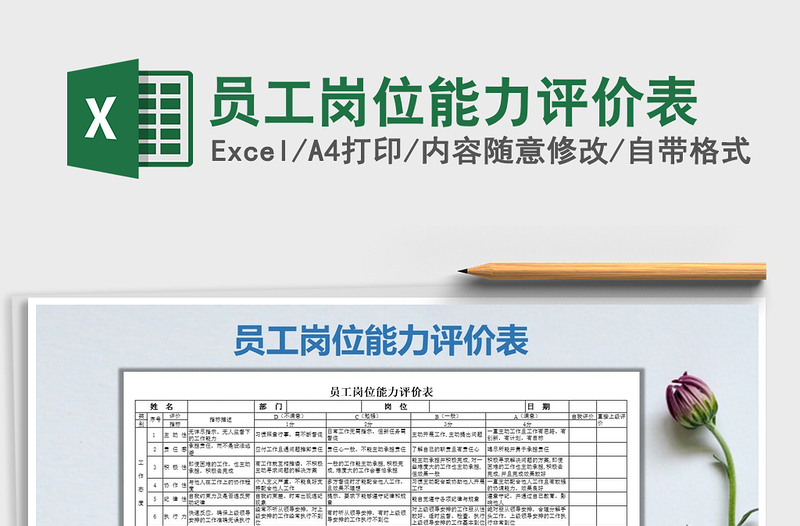 2024年员工岗位能力评价表
