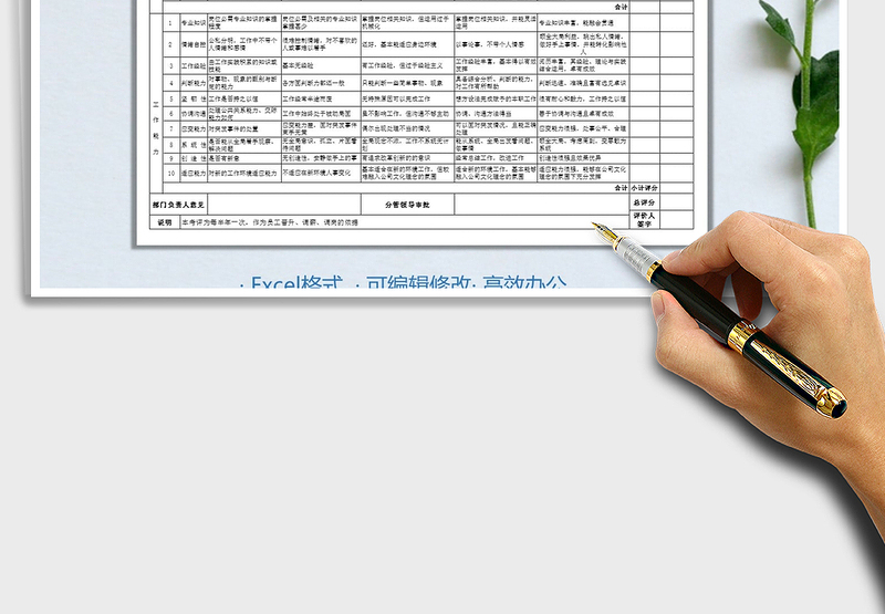 2024年员工岗位能力评价表免费下载