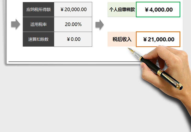 2024年劳务报酬个税计算器免费下载