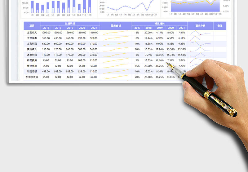 2025年终财务报表-数据分析表免费下载