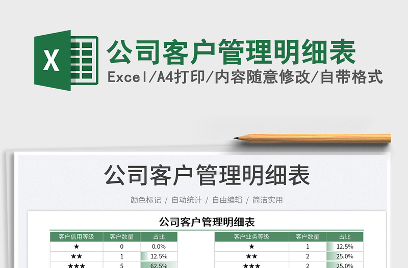 2025公司客户管理明细表免费下载