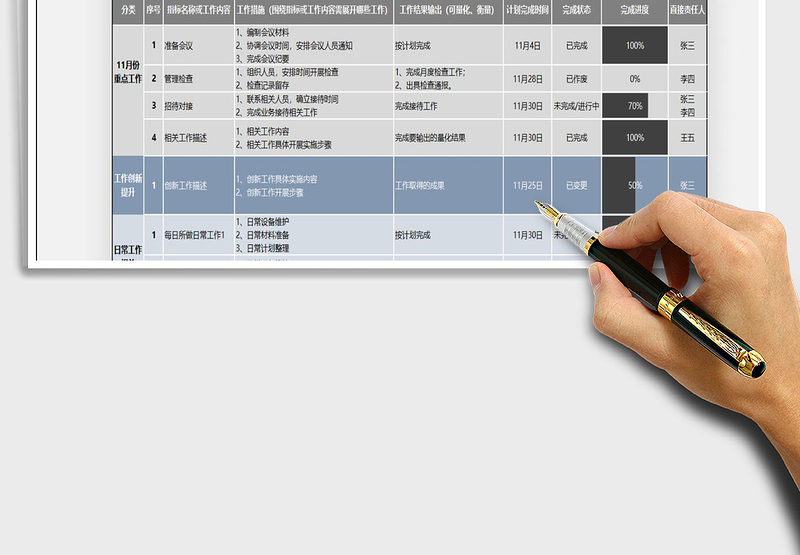 2024年个人工作计划表