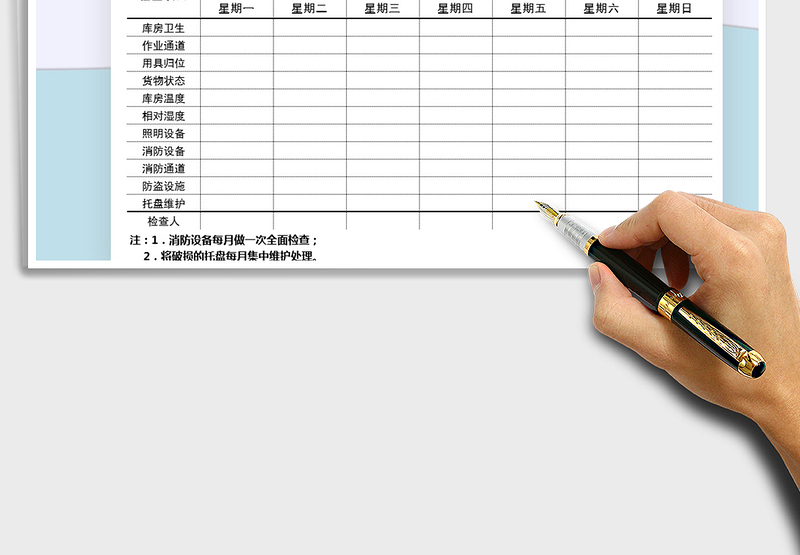 2025年仓库日常巡查记录表