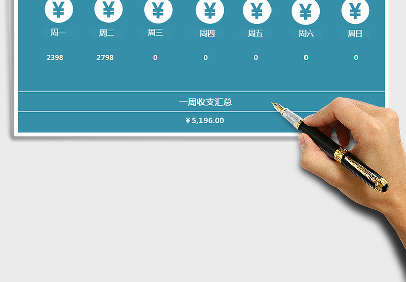 2025年财务收支管理系统周报表免费下载