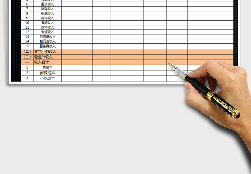 2025年餐饮收支表模板