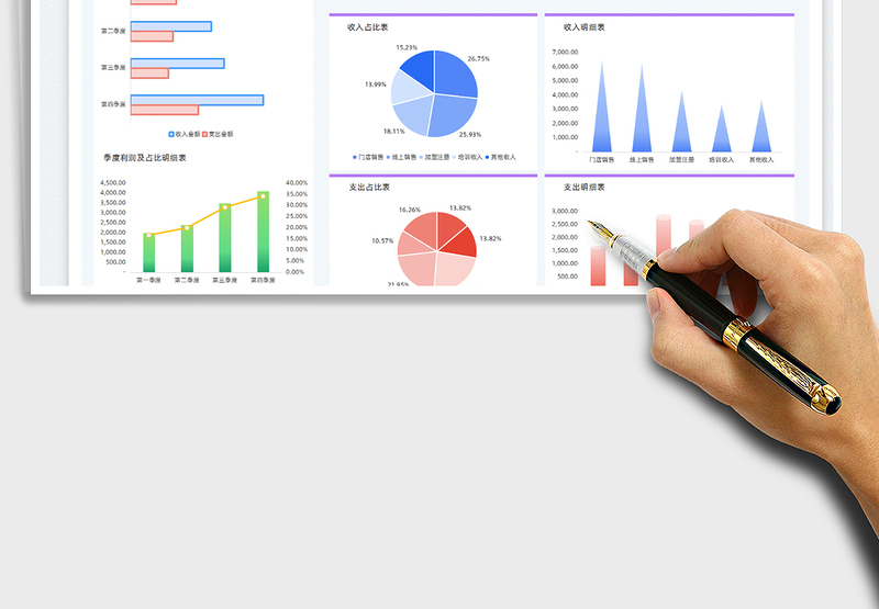 2024财务年终收支报表-数据统计表exce表格