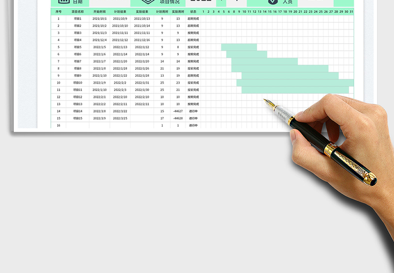 2025企业个人工作项目进度情况跟踪表免费下载