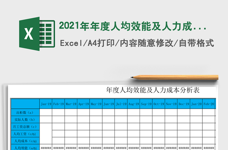 2024年年度人均效能及人力成本分析表