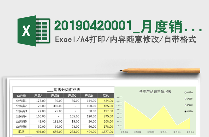 2025年20190420001_月度销售报表(动态图表)