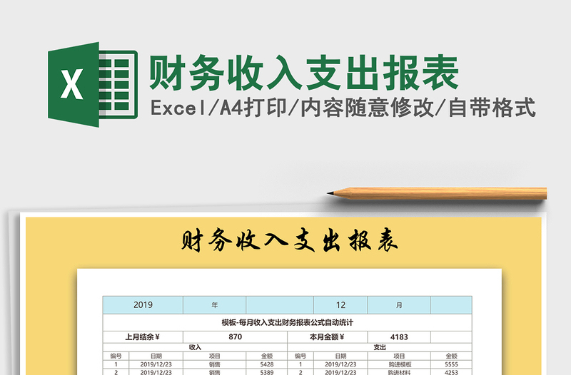 2025年财务收入支出报表