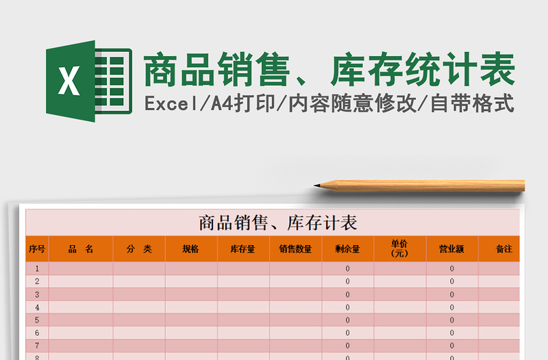 2025年商品销售、库存统计表