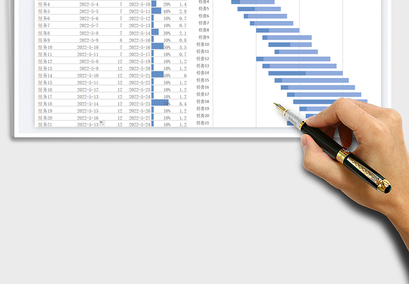 2024甘特图自动生成表exce表格