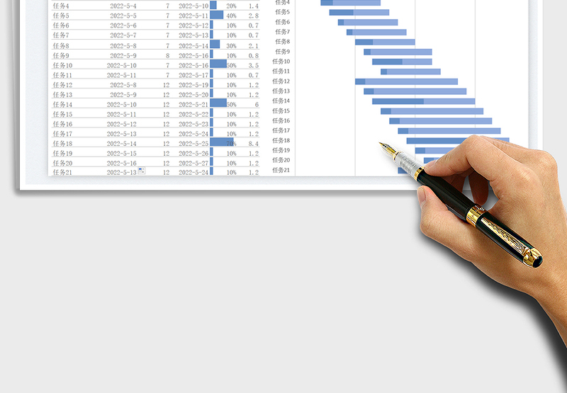 2024甘特图自动生成表exce表格免费下载