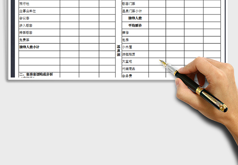 2025酒店营业额日报表免费下载