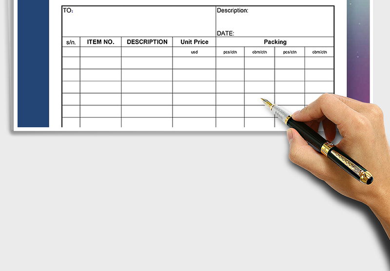 2024外贸报价单纯英文报价单模版（A4打印）exce表格