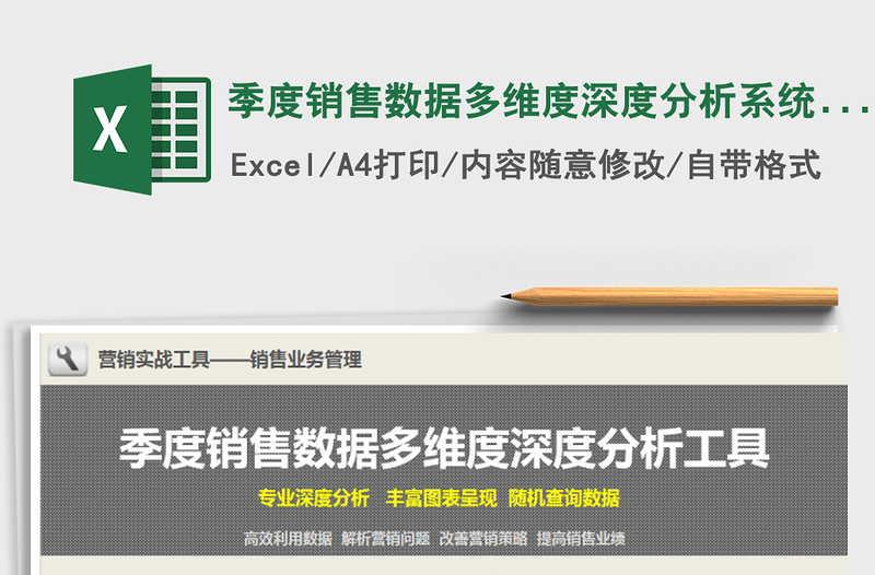 2024年季度销售数据多维度深度分析系统工具