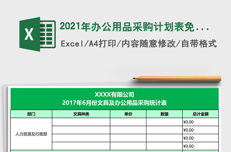 2025年办公用品采购计划表