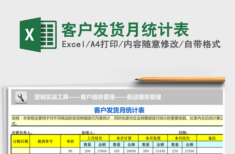 2025年客户发货月统计表