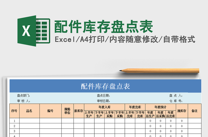 2025年配件库存盘点表