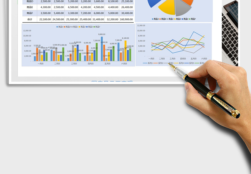 2025年半年度销售报表（图形图表直观对比）