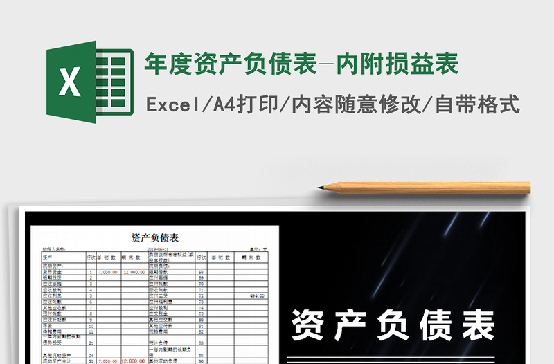 2025年年度资产负债表-内附损益表