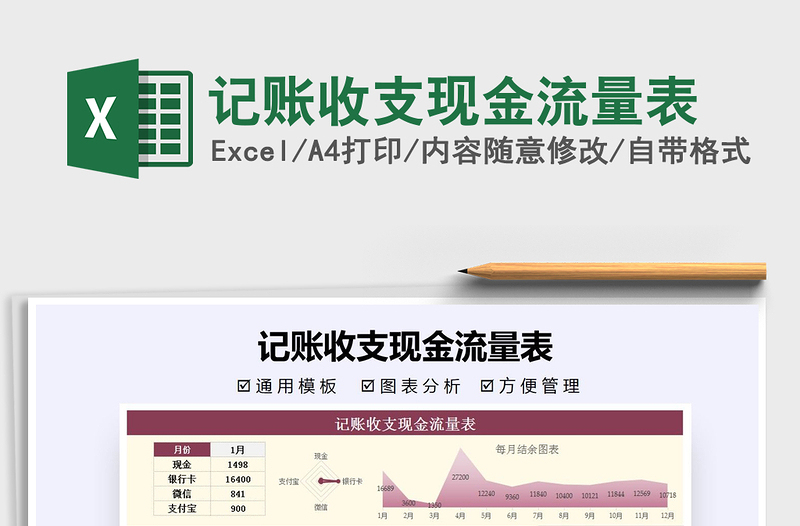 2025年记账收支现金流量表