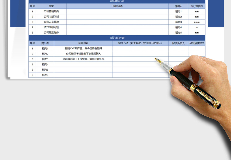 2025年周工作会议纪要表