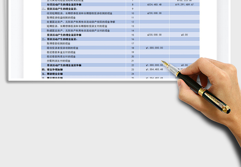 2025年小企业现金流量表